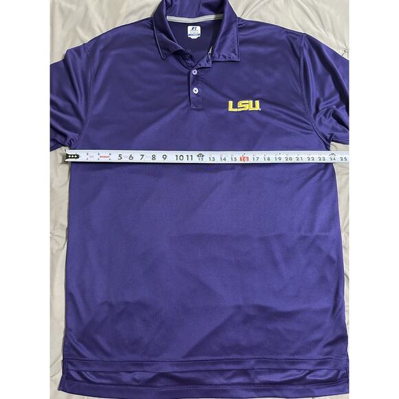 LSU Tigers Mens Polo Shirt X-Large Purple Louisiana State University Russell - Picture 12 of 13
